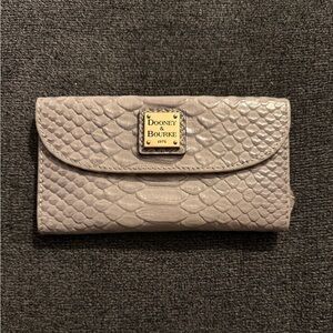 Dooney & Bourke Gray Croc Wallet